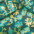 Jeweled Leaves - Floral Teal Yardage Alternative View #1
