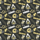 NCAA - Purdue Tone on Tone Black Yardage Primary Image