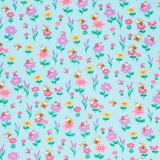 Comfy Flannel® - Bees Buzzing Blue Yardage