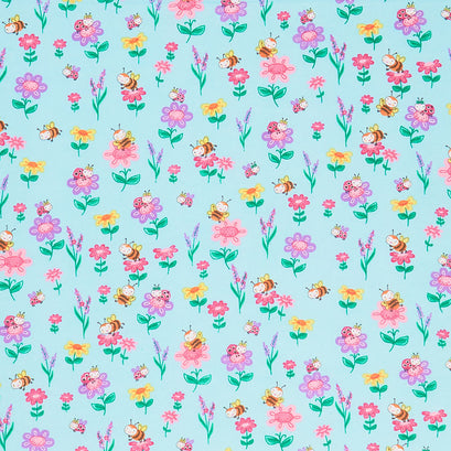 Comfy Flannel® - Bees Buzzing Blue Yardage