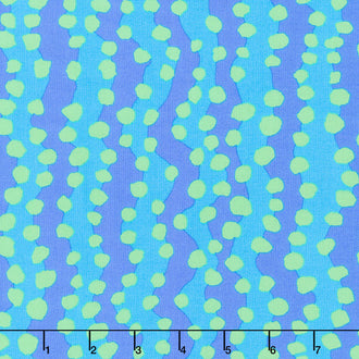 Kaffe Fassett Collective - August 2022 Bubble Stripe Aqua Yardage