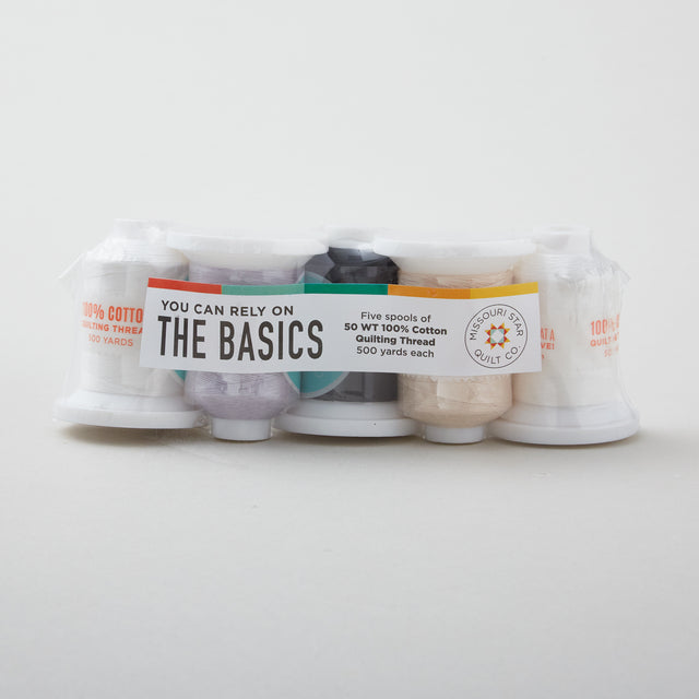 Missouri Star The Basics 50 Wt Cotton Thread Stash Builder 5 Pack