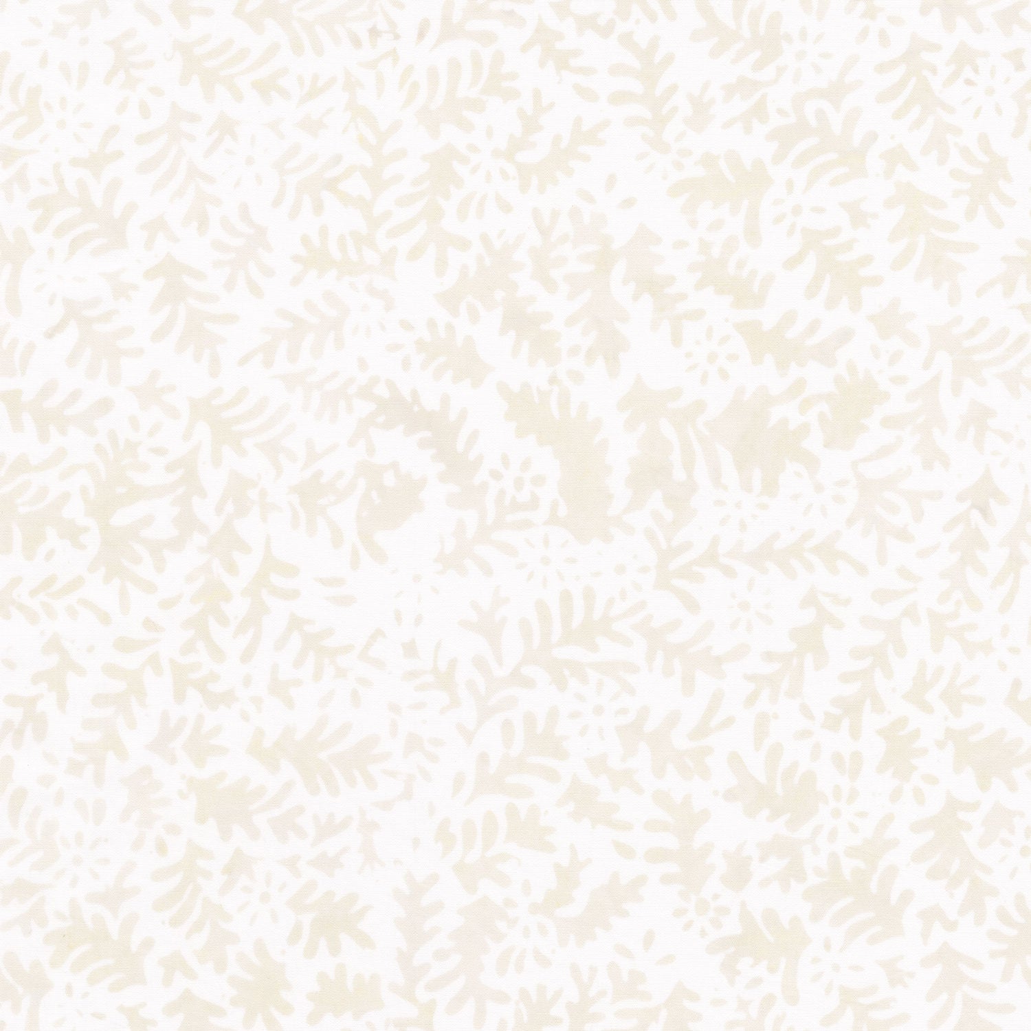 Tonga Batiks - Vanilla Stamped Ferns & Flowers Paper Yardage