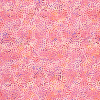 Dragonfly Dreams - Circular Texture Peach Multi Yardage