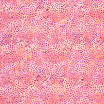 Dragonfly Dreams - Circular Texture Peach Multi Yardage