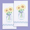 Sunflowers Embroidery Hand Towel Set