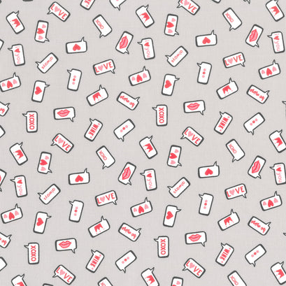 XOXO - Modern Love Platinum Yardage