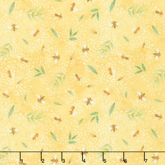 Autumn Sun - Bee Toss Yellow Yardage