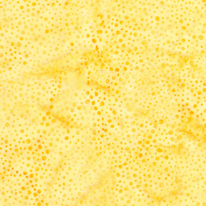 Tropical Oasis Batiks - Dot Yellow Bumblebee Yardage