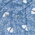 Moonchild - Moths Denim Metallic Yardage Alternative View #1