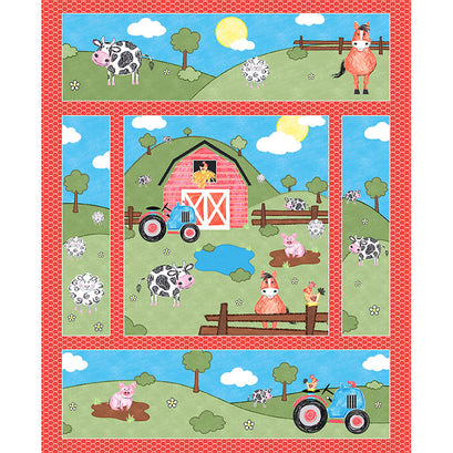 Coloring on the Farm - Farm Animals Multi Panel