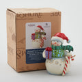 Jim Shore Heartwood Creek Mini Snowman with Gift & Candy Cane Figurine Alternative View #1