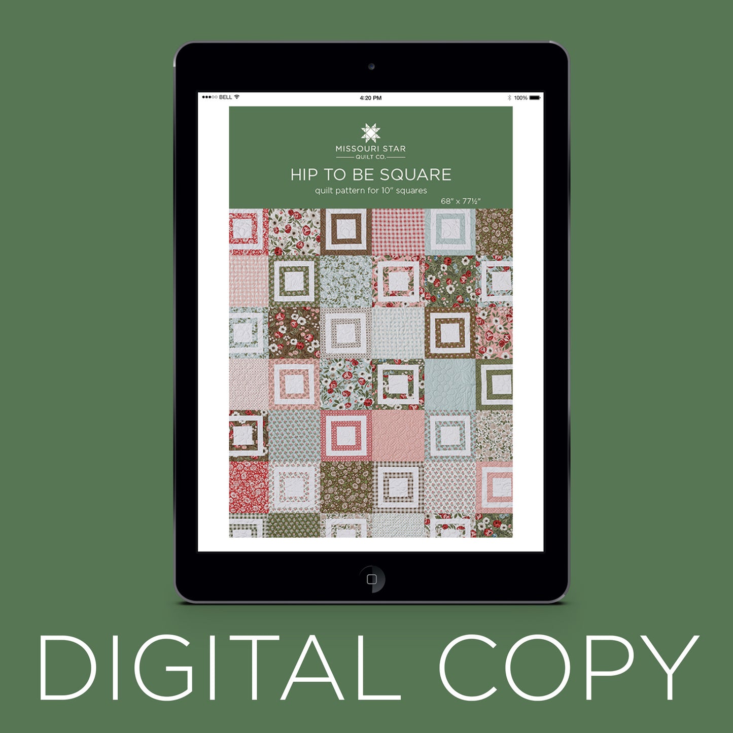 Digital Hip to Be Square Quilt Pattern by Missouri Star Primary Image
