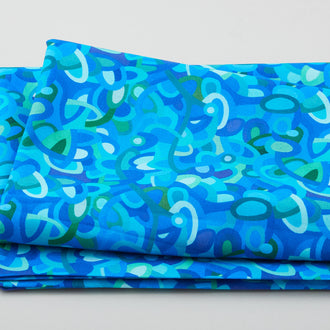 Reflections - Abstract Circles Blue 2 Yard Cut