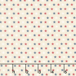 Hearts' Anthem - Stars Cream Yardage Primary Image