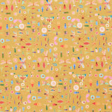 Flora and Fun - Insects Mustard Yardage Primary Image