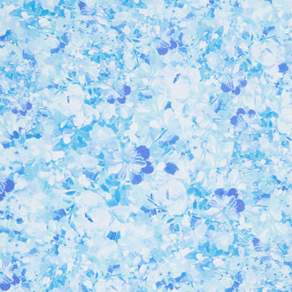 Painterly Petals - Meadow Floral Blue Yardage
