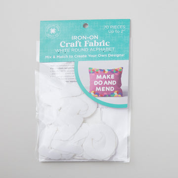 Missouri Star Iron-on Fabric - White Round Alphabet Alternative View #1