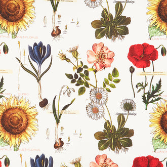 Art Journal - Botanicals Light Gray Yardage