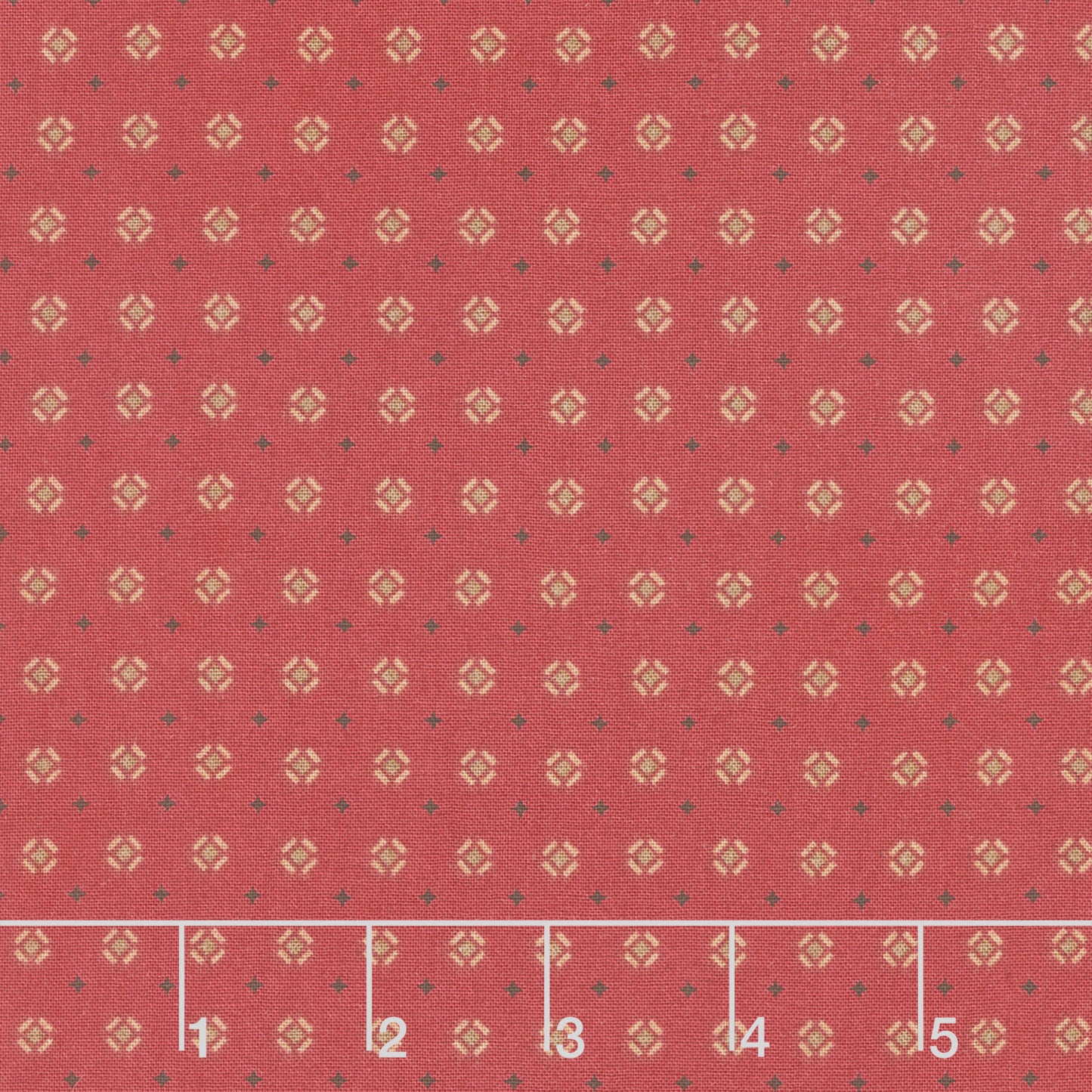 Quiet Grace - Tilted Boxes Cranberry Yardage Primary Image