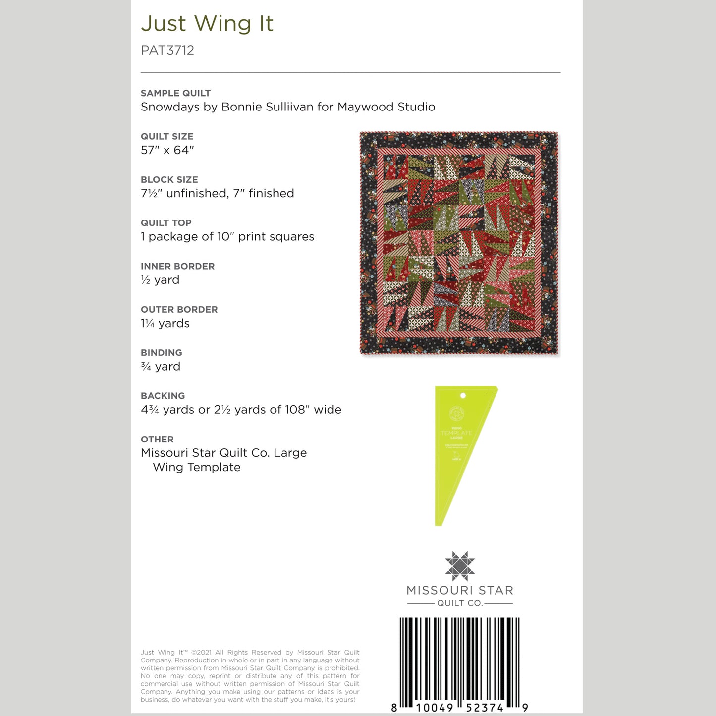 Digital Download - Just Wing It Quilt Pattern by Missouri Star Alternative View #1