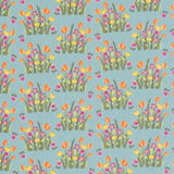 Floralicious - Stems Aqua Yardage Primary Image
