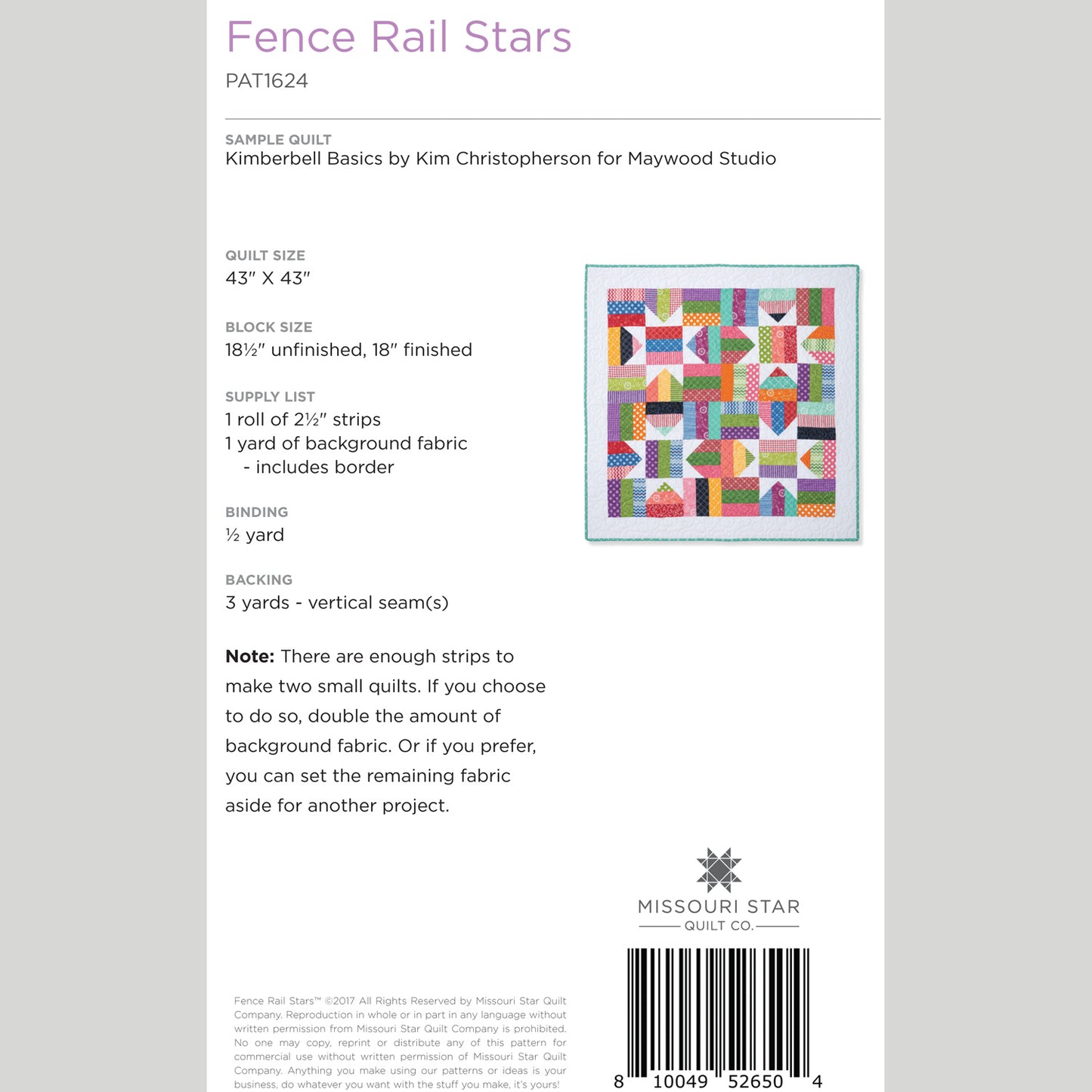Digital Download - Fence Rail Star Quilt Pattern by Missouri Star Alternative View #1