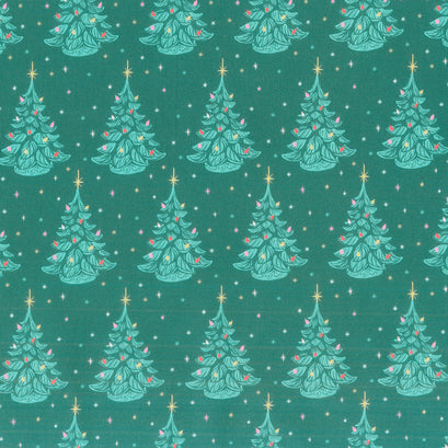 Merry Kitchmas - Christmas Trees Green Yardage