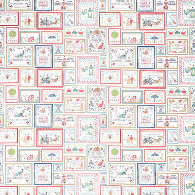 Mercantile Vintage Advice Multi Canvas Yardage