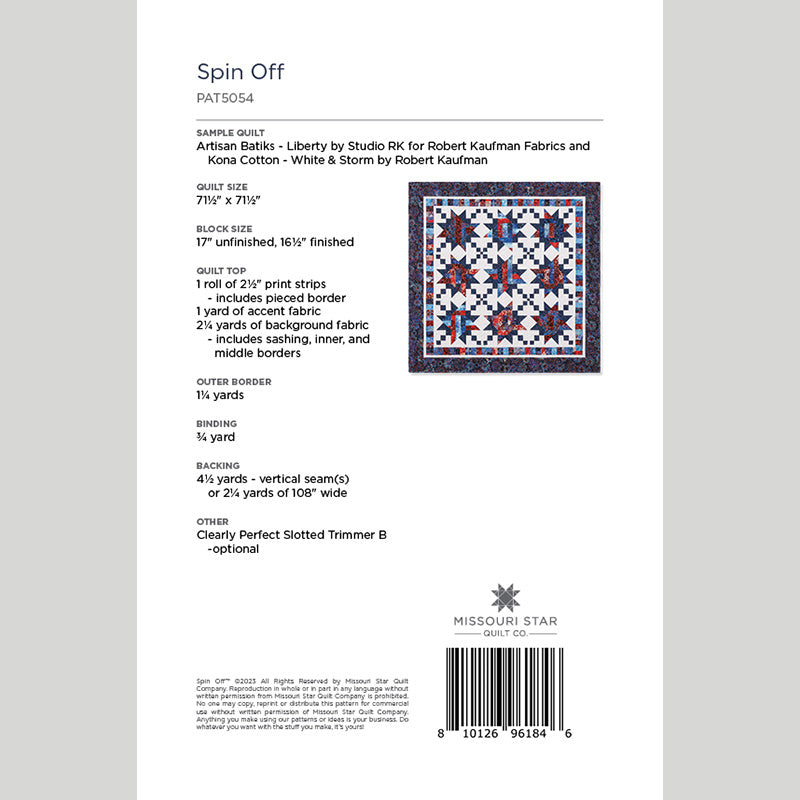 Digital Download - Spin Off Quilt Pattern by Missouri Star Alternative View #1
