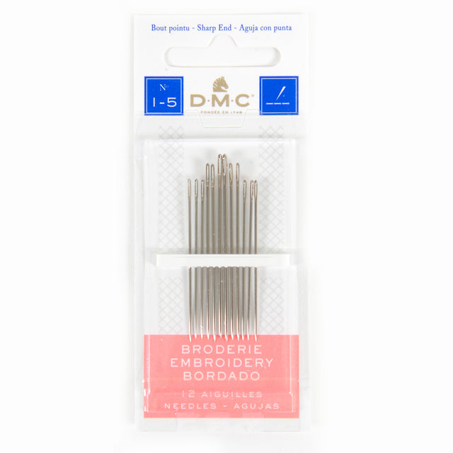 DMC Embroidery Sharps Needles Sizes 1 5