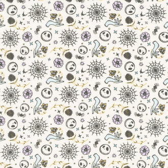 Disney - Tim Burton's The Nightmare Before Christmas Mystic Opulence Spellbound Cream Yardage