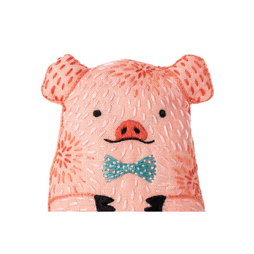 D.I.Y. Embroidered Doll Kit - Pig Alternative View #1
