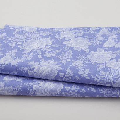 Fleur de Fleur - Tone on Tone Large Floral Soft Purple 108" Wide 3 Yard Cut