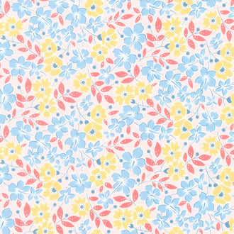 Franny’s Flowers - Main Floral Pink Yardage