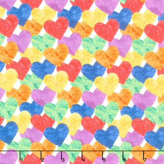 Better Together - Allover Hearts Multi Yardage