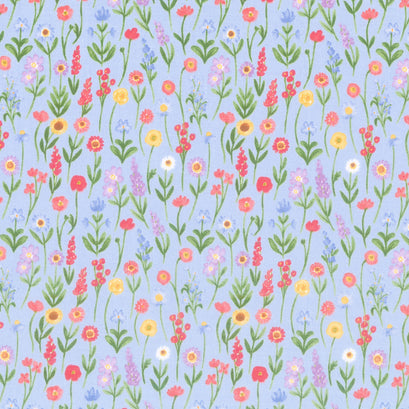 Flora No. 6 - Stems Periwinkle Yardage
