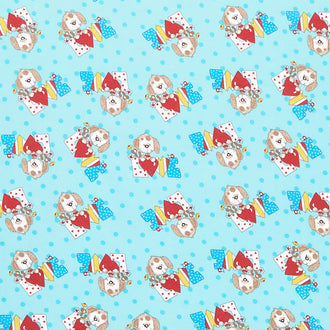Comfy Flannel® - Love Dog Turquoise Yardage