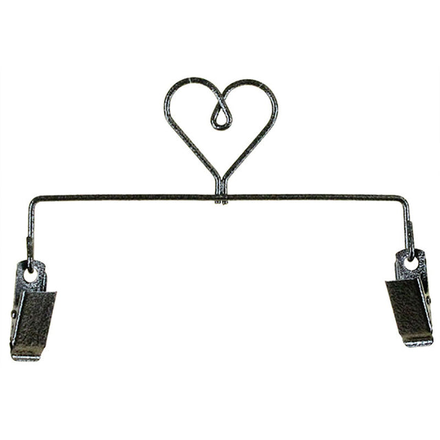 Heart Clip Holder - 6" Charcoal Primary Image
