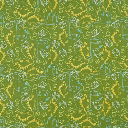 Stomp Stomp Roar - Dino Sketch Jungle Yardage