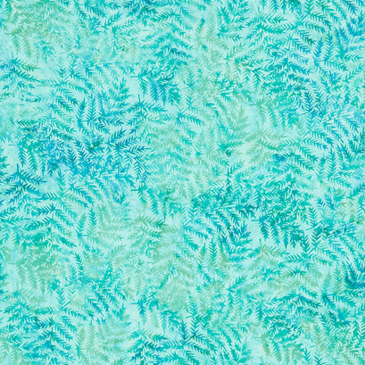 Bold Blooms Batiks - Fern Teal Chameleon Yardage