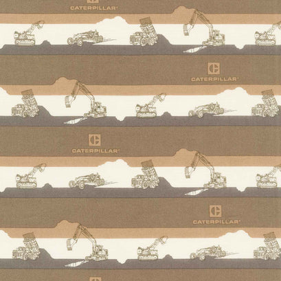 Vintage Caterpillar® - Stripe Brown Yardage