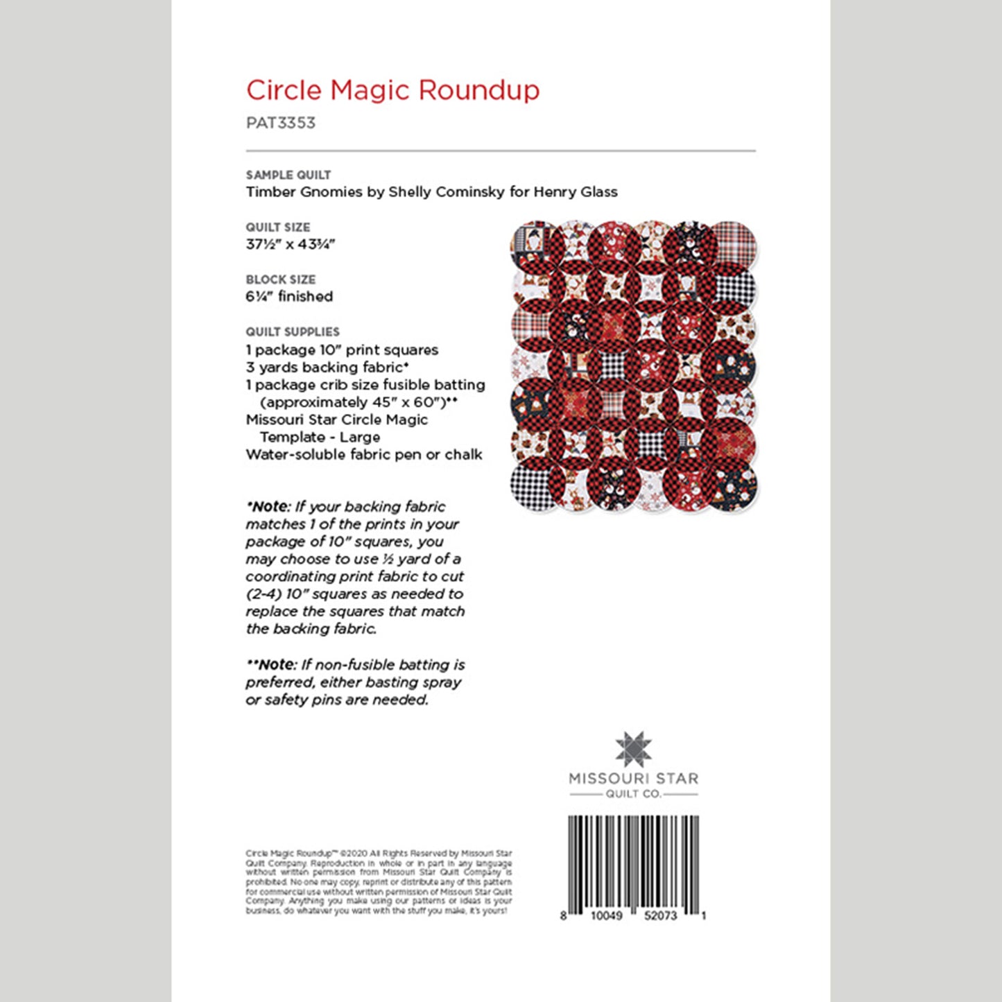 Digital Download - Circle Magic Roundup Quilt Pattern by Missouri Star Alternative View #1