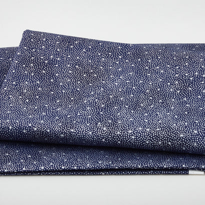 Star Sprinkle - Stars & Dots Blue Silver 2 Yard Cut