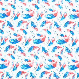 Patriot - Feather Toss White Multi Yardage