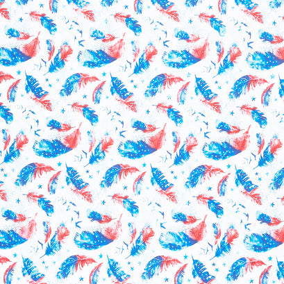 Patriot - Feather Toss White Multi Yardage