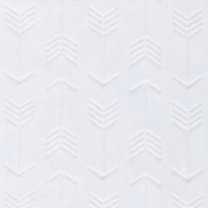 Cuddle® Embossed Arrow - Snow White 60" Minky Yardage