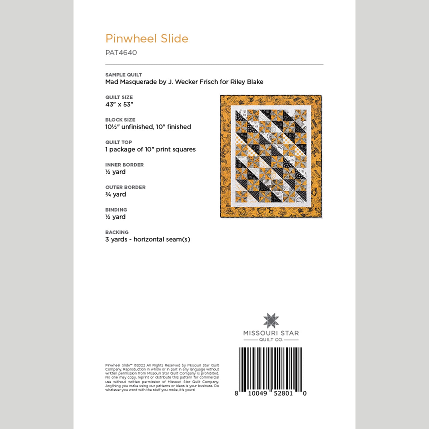 Digital Download - Pinwheel Slide Quilt Pattern by Missouri Star Alternative View #1
