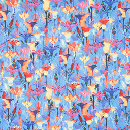 Florence - Tulips Blue Yardage Primary Image