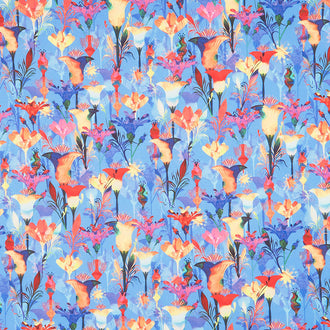 Florence - Tulips Blue Yardage